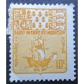 Saint Pierre and Miquelon, Tax Stamp 10c unused