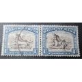 Union of South Africa 1933 Local Motives 1- pair used