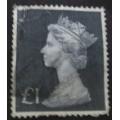 Great Britain 1969 Queen Elizabeth II 1pound used
