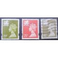 Great Britain Wales 1993 Queen Elizabeth II - New Colors and Values Part set used