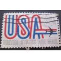 United States Postage 1968 20c Airmail Stamp used