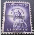 United States Postage 1954 -1973 Liberty issue 3c stamp used