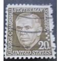 United States Postage 1967 Prominent Americans - George C Marshall 20c used