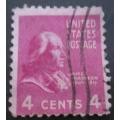 United States Postage 1938 -1939 Presidential issue 4c used