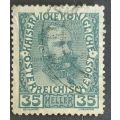 Austria 1913 The 60th Anniversary of the Reign of Emperor Franz Josef II 35 Kr used