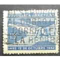 Argentina 1942 The 450th Anniversary of the Discovery of America Rare WM 15c used