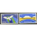 RSA 1966 The 5th Anniversary of Republic 2 1/2c and 7 1/2c MNH