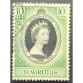 Mauritius 1953 Crowning of Queen Elizabeth II 10c used