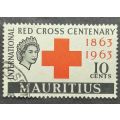 Mauritius 1963 The 100th Anniversary of International Red Cross 10c used
