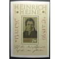 DDR 1972 The 175th Anniversary of the Birth of Heinrich Heine. Poet Minisheet MNH