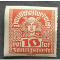 Austria 1920 -1921 Newspaper Stamps - Thin White Paper 10H unused previously hinged