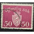 Norway 1947 Official stamp 50ore used