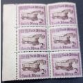 Union of South Africa 1958 The 100th Anniv of German Settlers 2d block 0f 6 MNH