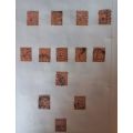 Great Britain King Edward V11 13 x 1 1/2d stamps on sheet
