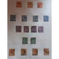 Great Britain King Edward V11 2, 1 1/2, 3, 4, and 5d stamps on sheet