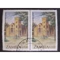 Zambia  1996 National Monuments K300 pair used