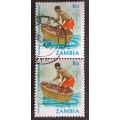Zambia 1981 Traditional Living 8n pair used