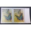 Namibia 1994 Butterflies Standard Mail Pair MNH