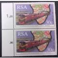 RSA 1990 Co-operation in Southern Africa 30c pair MNH
