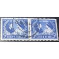 Union of SA  1948 Silver Wedding KGV1 and Queen Elizabeth used first day cancellation
