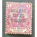 Stamp Cape of good hope 1893-1902 o/p Orange river Colony hinge remnant 1d used