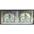 Union of SA 1948 Local Motives - Gold Mine 1 1/2d Pair official used
