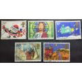 Great Britain 1981 18 Nov Christmas Stamps set of 5 used