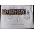 USSR 1990 150th Anniv of First Stamp 20K x 3 and 1990 & 125th Anniv of Int Telecomm Union on letter