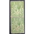 1911 -1912 King George V  1/2d pair 2 lines left of shield between dolphins