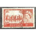 Great Britain 1955 -1958 Castles 5/- used