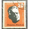 DDR 1957 The 1st Anniversary of the Death of Ramin and Abendroth 20Pfg used