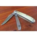 Rough Rider trapper pocket knife with smooth bone handle