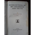 Recollections of my childhood and youth by George brandes. H/C 1st 1906