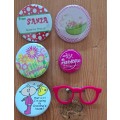 6x pin back ( pinback) button badges dime size the duck ones are vintage cute condition as per photo