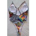 colorful onepiece one-piece swimsuit swimwear costume cozi medium ladies women girls female cheeky