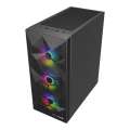Raidmax ATX 4x RGB case fans Mid-Tower PC Gaming Chassis Black with 550w power supply NEW