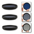 Fotga 77mm Slim Adjustable Variable Color Conversion Fader ND Blue Lens Filter