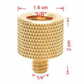 3/8` Female to 1/4` Male Tripod Thread Reducer Screw Adapter Bronze