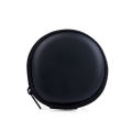 Round Portable Pocket Zipper Storage Bag For Headphone Earphone Earbuds TF SD Card