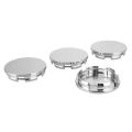 4x Chrome Plastic Wheel centre Cap Bases (without branding / stickers): 60 / 54 mm