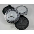 4x 75mm Chrome Plastic Wheel Centre Cap for Mercedes