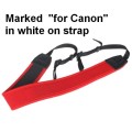 Neoprene Red Neck Strap for Canon Cameras