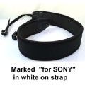 Neoprene Black Neck Strap for Sony Cameras