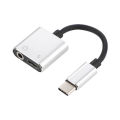 USB C Type-C Adapter 2-in-1 Audio Type C Cable to 3.5mm Headphone Connector