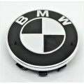 4x 56mm Replacement Hub Wheel Centre Caps for BMW (Black & White)