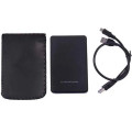 Black USB 2.0 HDD Enclosure SSD Case for 2.5 Inch External SATA Hard Disk Drive for up to 2TB