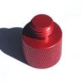 1/4` Female to 3/8` Male Tripod Screw Thread Adapter Anodized Red