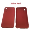 PVC Cover plus Tempered Glass Screen Protector for iPhone RX (Wine Red)