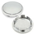 4x Chrome Plastic Wheel centre Cap Bases (without branding / stickers): 65 / 56 mm