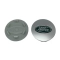 4x 63mm Plastic Wheel Centre Cap for Land Rover (Green & Silver)